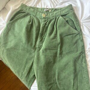 RudyJude Corduroy Trousers in Green Bean Sz 5